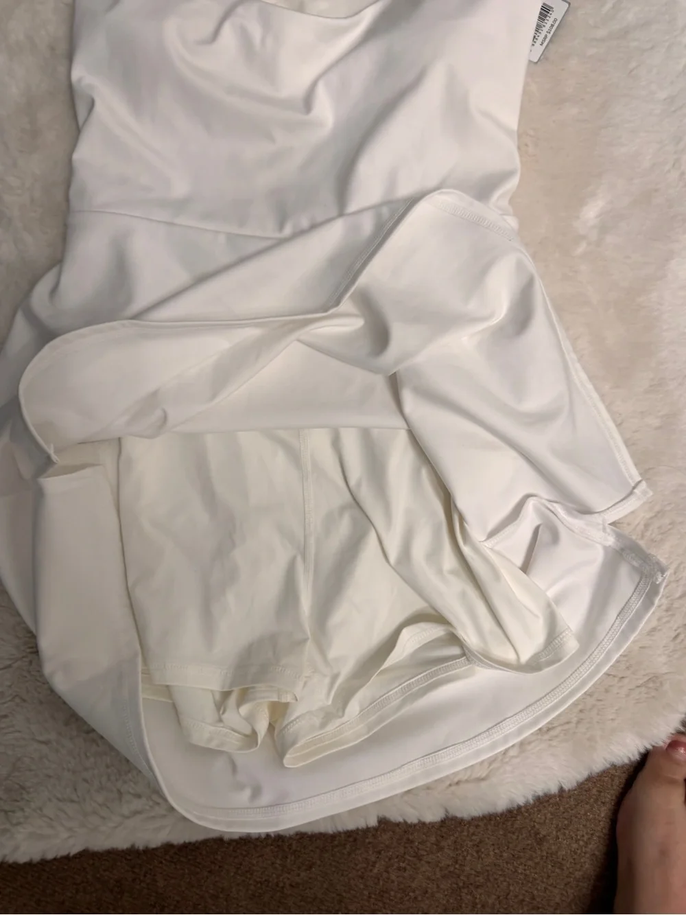 ANTONIO MELANI White Scoop Neck Mini Skirt Dress